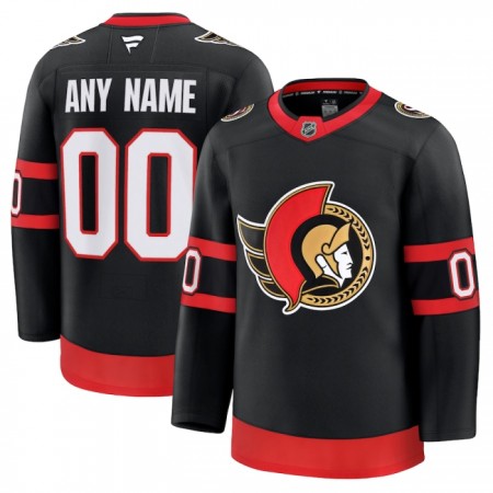 Män Ishockey Ottawa Senators tröja med eget tryck Fanatics Premium 2024-25 Svart Hemma